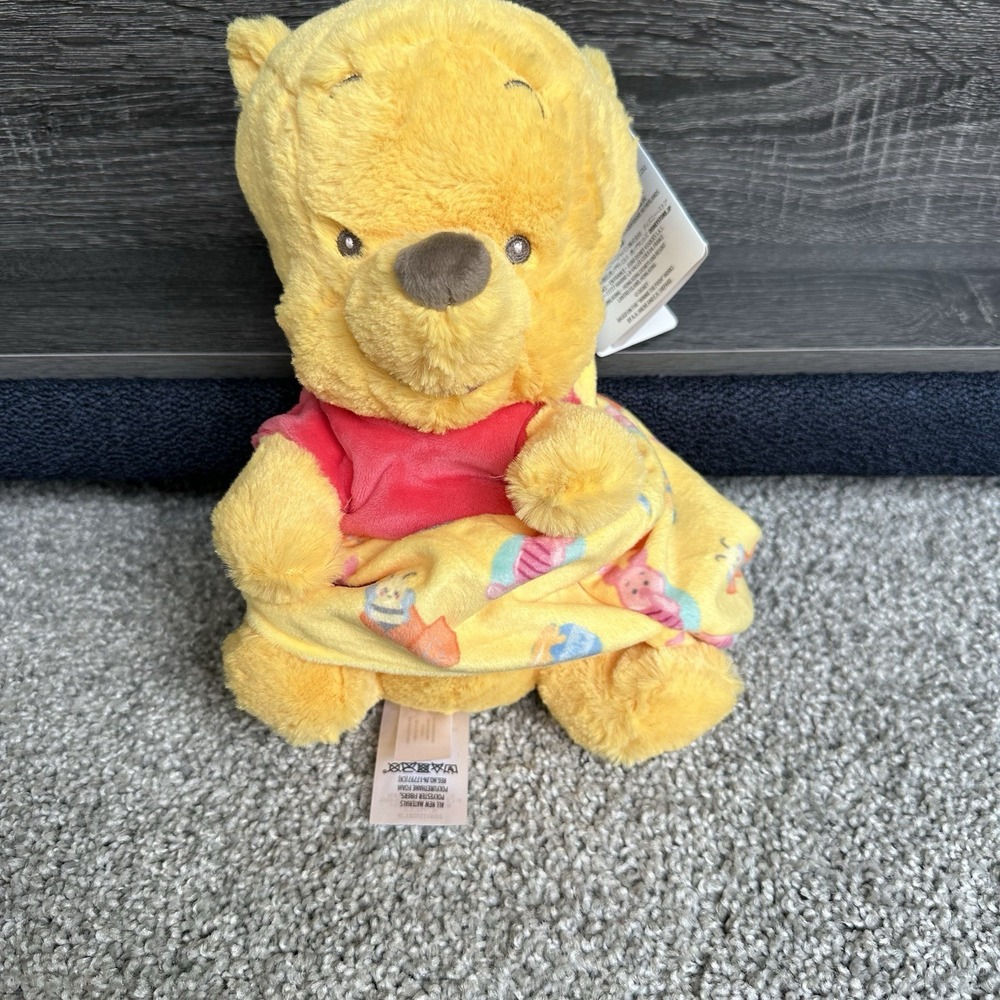 Disney Parks Babies Baby‎ Winnie The Pooh Blanket Pouch Plush New Super Soft
